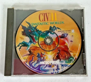 MicroProse CIV II Fantastic Worlds PC Juego Disco Solo Civ2 CivII - Imagen 1 de 5