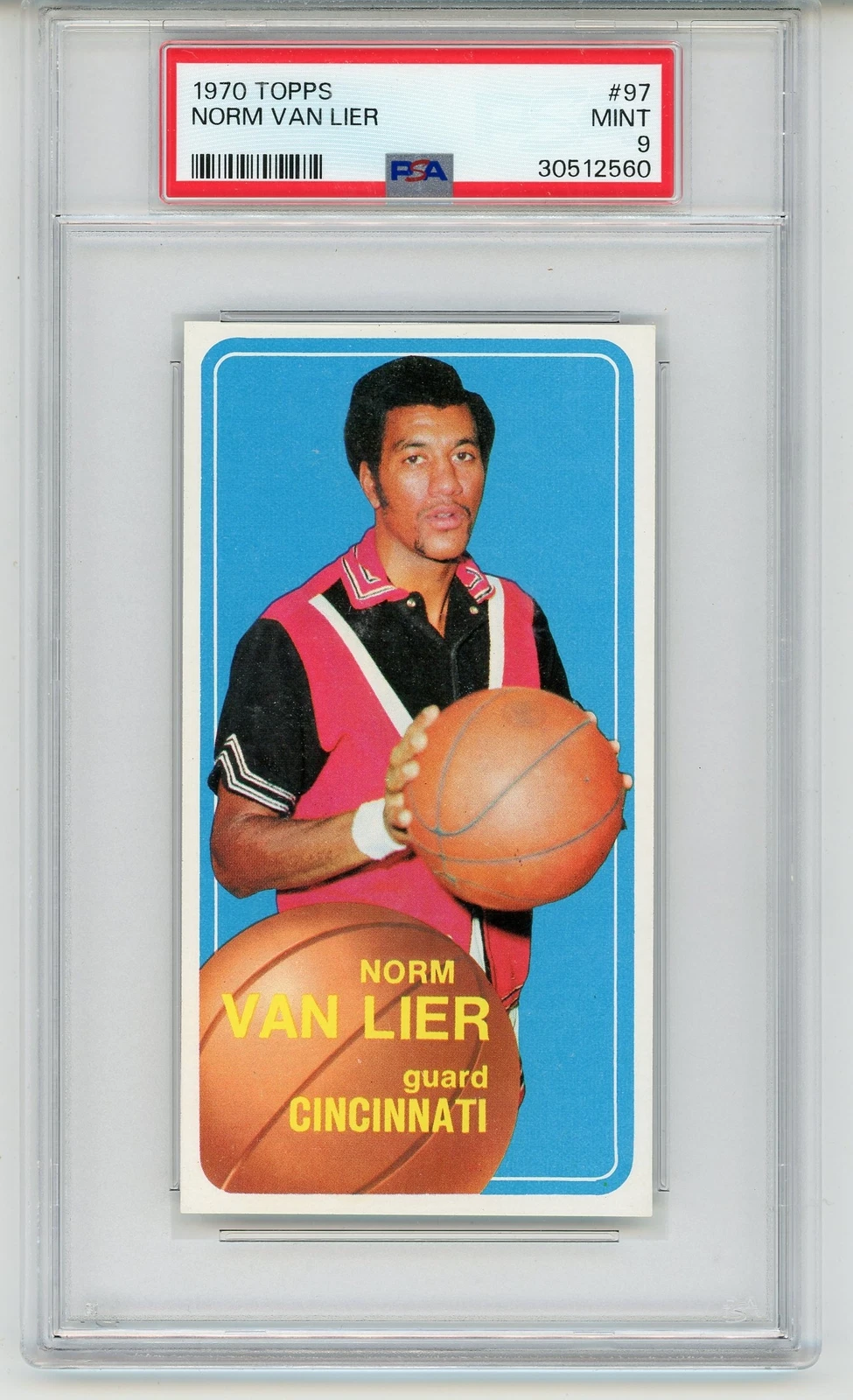 1970 Topps #97 Norm Van Lier PSA 9 MINT POP 12 Cincinnati Royals Vintage