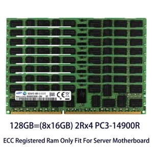 Samsung 128G (8x16GB) 2Rx4 PC3-14900R DDR3-1866MHz ECC REG RDIMM Server Speicher - Bild 1 von 5