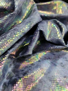 Lavender Iridescent Spandex Textured Snake Fabric Sold by the Yard - Picture 1 of 9
