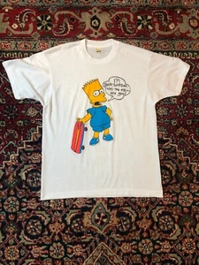 Vintage 90s BART SIMPSON T shirt size Large IM BART SIMPSON WHO THE HELL ARE U  - Picture 1 of 4