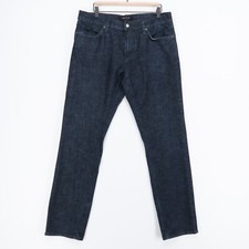 DSTLD Slim Fit Jeans Mens 33x32 Dark Blue Stretch Denim Zip Fly