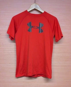 Under Armour Loose HeatGear Red Short Sleeve Polyester T-Shirt Youth Size Large - Picture 1 of 3