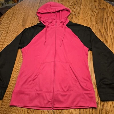 Sudadera con Capucha Mujer Talla Grande Danskin Now Cremallera Completa 100% Poliéster Rosa/Negro Usada en Excelente Condición Foto 1 de 4
