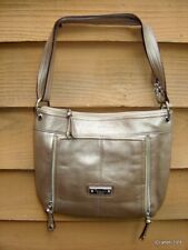 genuine gold dimple leather Tignanello handbag/purse shoulderbag w/organizer