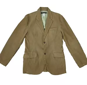 Guess Jeans Mens Vtg 90s Corduroy Blazer Jacket Tan Pockets Y2K Western Preppy L - Picture 1 of 11