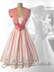 Original 50s Vintage Jean Allen Garden Party Prom Ball Gown & Bolero Size 8-10 - Picture 1 of 7