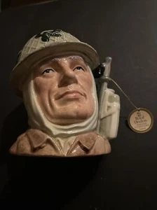 Royal Doulton The Soldier D 6876 Character Toby Mug Jug 4.5 inch C02, 1990 W/tag - Picture 1 of 7