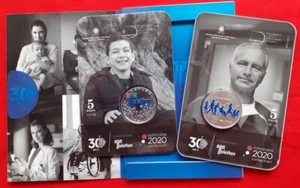 Italy 5 euro 2020 "Telethon Foundation" Colored Ag PROOF - Picture 1 of 6