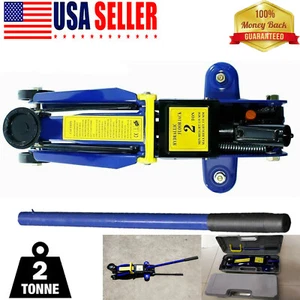 Floor Jack 2 Ton 4400lbs Hydraulic Pump Lift Aluminum Steel Racing Car Rapair - Picture 1 of 11