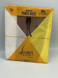 Vintage Pantyhose Stockings Lerner 100% Nylon Size Small Color Beige 111 - Picture 1 of 7