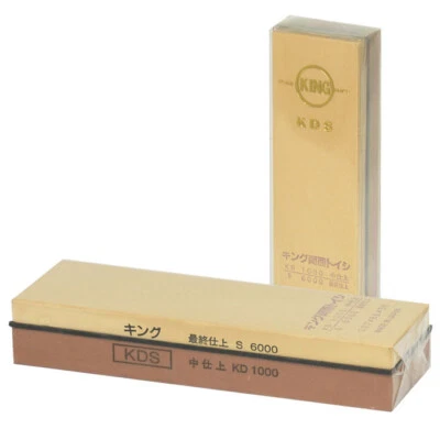 King KDS Toishi Sharpening Waterstone 1000/6000 Grit Whetstone, Made in Japan