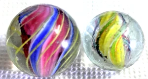 TOYMARBLES 2 NODIVIDED CORE CAGED,  TRILEVEL CLOSED 0.56'',YELLOW THREADS 0.68 - Picture 1 of 24