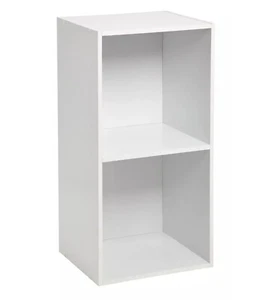 2 Cube Storage Unit Small Bookcase Wooden Storage Cabinets Book Shelf Shelves - Picture 1 of 7
