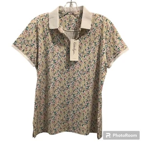 Walter Hagen Lady Hagen Jakobsmuschel kurzärmliges Polo Damen Large neu mit Etikett (UVP $ 55) - Bild 1 von 11