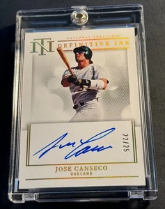2023 JOSE CANSECO National Treasures Definitive Ink Holo Gold Auto /25 - Picture 1 of 2