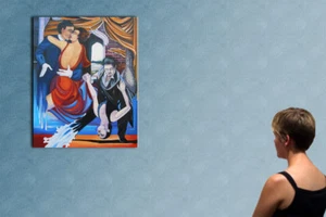 39" - THE LAST TANGO ----------- original painting oil on canvas by ANNA !!! - Picture 1 of 3