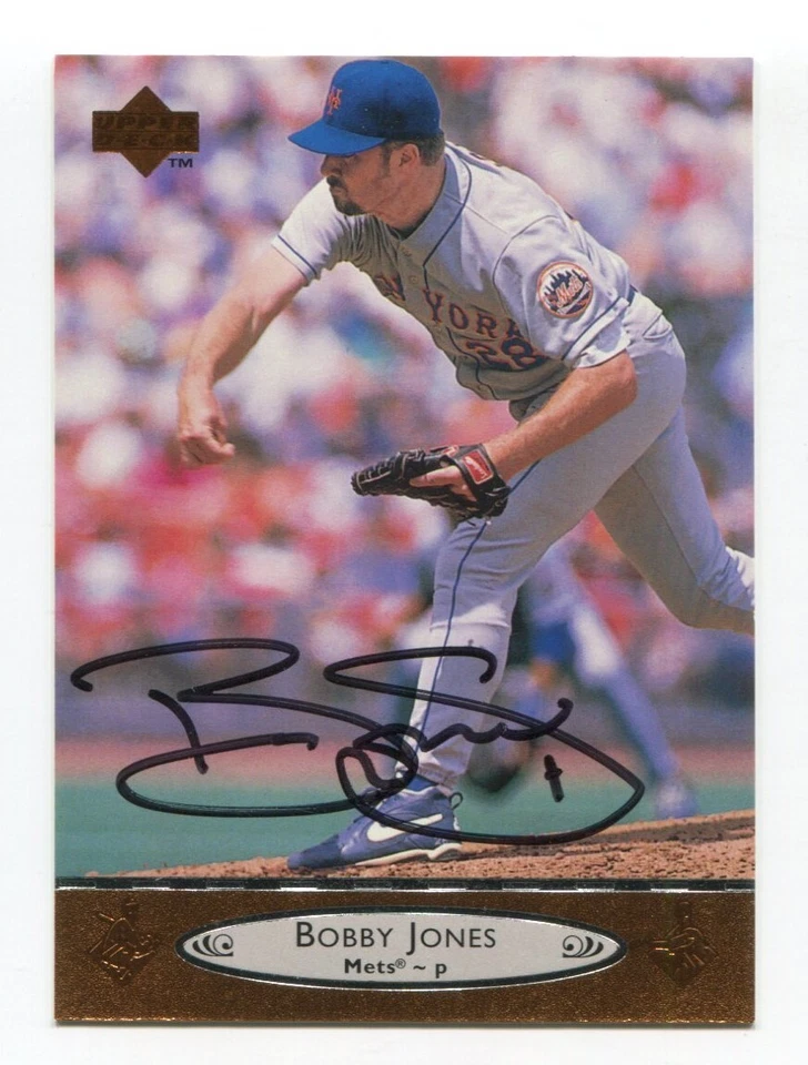 1996 Upper Deck Bobby Jones Signed Card Baseball Autographed AUTO #398 - Image 1 of 1