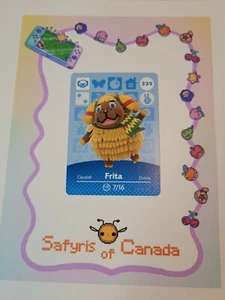 Carte amiibo Frita #339 Animal Crossing authentique jamais scannée - Photo 1/3
