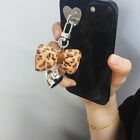 Leopard Print Bow Pendant Keyring Fashion Keychain Headphone Cases Bag Pendan NN