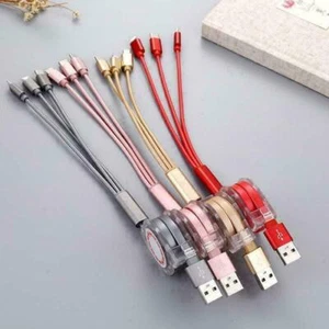 Uniwersalna ładowarka 3 w 1 Multi USB Ładowanie Pleciony kabel do Samsunga, całego telefonu - Zdjęcie 1 z 12