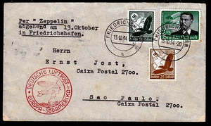 Zeppelin 1934,10.SAF 13.10. Entrega Friedrichshafen, con DR 538, ganador 280 Aa - Imagen 1 de 2
