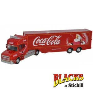 Remolque de caja Oxford diecast escala 1:76 Scania cabina T Coca Cola modelo calibre OO - Imagen 1 de 1