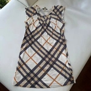 Baby kid dress 6T Burberry short sleeves beige no belt - Picture 1 of 3