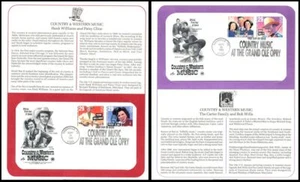 1993 Country Music Legends SC 2771-2774 FDC PCS panel Hank Patsy Carter Wills - Picture 1 of 3