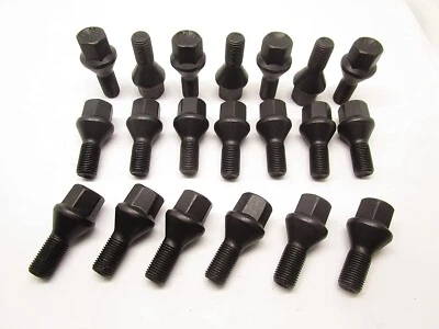 20 bulloni ruota NERI per Jeep Renegade Compass ruote cerchi in lega acciaio - Immagine 1 di 2