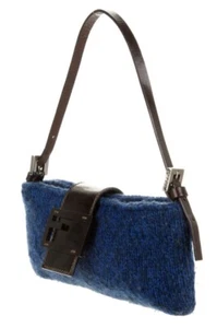 100% Authentic Rare FENDI Mamma Wool Baguette Ladies Handbag - Picture 1 of 11