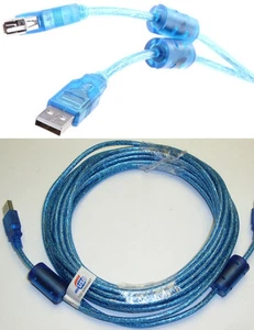 25 Fuß lang USB 2.0 A Stecker ~ Buchse Verlängerungskamera/Webcam/Druckerkabel $ SHdisc {BLAU - Bild 1 von 1