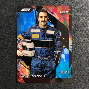 2024 Topps Finest Formula 1 F1 Nigel Mansell Uncommon Blue Refractor /150 - Picture 1 of 2