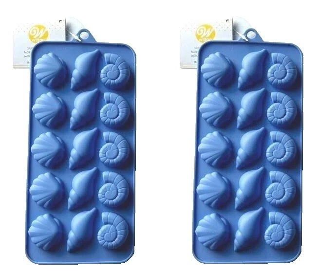 Wilton Silicone Seashell Clamshell 15 Cavity Candy Mold 2115-0-0107