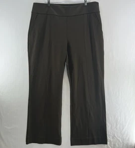 CAbi 4132 Academy Trouser Pants Womens 20 High Rise Stretch Wide Leg Olive Green - Picture 1 of 12