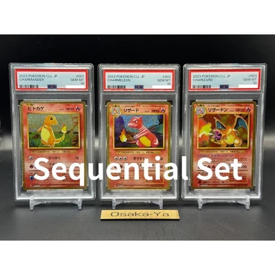 PSA 10 Charmander Charmeleon Charizard Set 003/032 CLL Pokemon Card Classic JP - Image 1 of 4