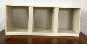 Vintage. Alpha 36 CD-DVD Weiß Kunststoff Aufbewahrung Halter Organizer Wandhalterung - Bild 1 von 10