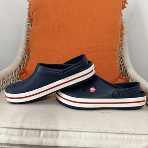 Zuecos sin cordones Crocs Crocband para hombre 6 para mujer 8 azul marino - Imagen 1 de 7