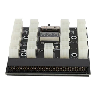 PCI E 17x 6pin 12V Mining Server Power Supply Adapter Converter Board With L NEW - Afbeelding 1 van 10