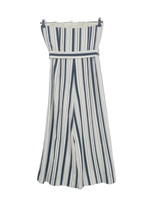 H&M Mono Mujeres Pantalón Talla EU 38 blanco-gris claro look casual - Imagen 1 de 4