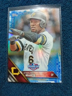 2016 Topps Opening Day #OD-136 Starling Marte Blue Foil Pirates  - Image 1 of 2