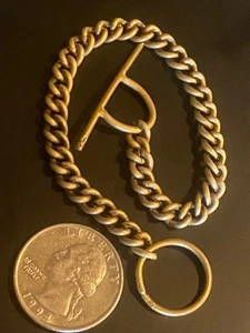 Vintage / frühe 7,5" goldfarben / gefüllt? Taschenuhr Panzerkette Anhänger T-Bar & Ring Albert - Bild 1 von 13