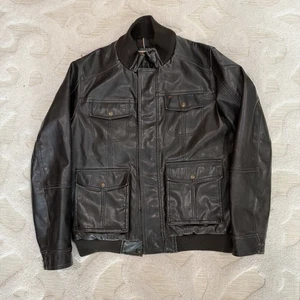 VTG Levi’s Men’s Faux Leather Jacket A-2 Style Bomber Size Large WW2 Style - Picture 1 of 11