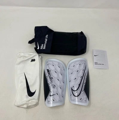 Nike Mercurial Lite Soccer Shin Guards White/Black - Small - Image 1 of 4