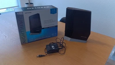 NETGEAR NIGHTHAWK CABLE MODEM AND WIFI 6 ROUTER COMBO CAX80 - BLACK - image 1 of 4