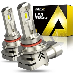 Pair AUXITO 9005 LED HB3 Headlight Kit High Low Beam 6000K Bulbs White Fog Lamp - Foto 1 di 11