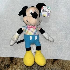 *2022* Disney Mickey Mouse 10” Easter Plaid Stuffed Animal Plush - Picture 1 of 3