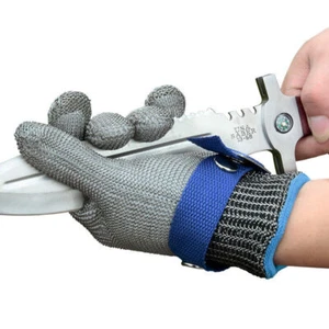 Safety Cut Proof Stab Resistant Glove Stainless Steel Metal Mesh Butcher Gloves - Picture 1 of 7