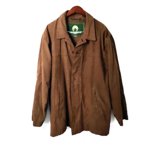 Weatherproof Garment Co Men XL Brown Faux Suede Barn Chore Inside Zip Pocket VTG - Picture 1 of 8