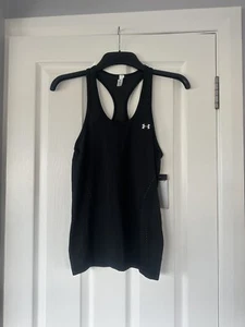 under armour black heat gear fitted seamless tank size XS - Picture 1 of 6